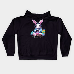 Happy Easter Day Bunny Egg Funny Boys Girls Kids Gamer Kids Hoodie